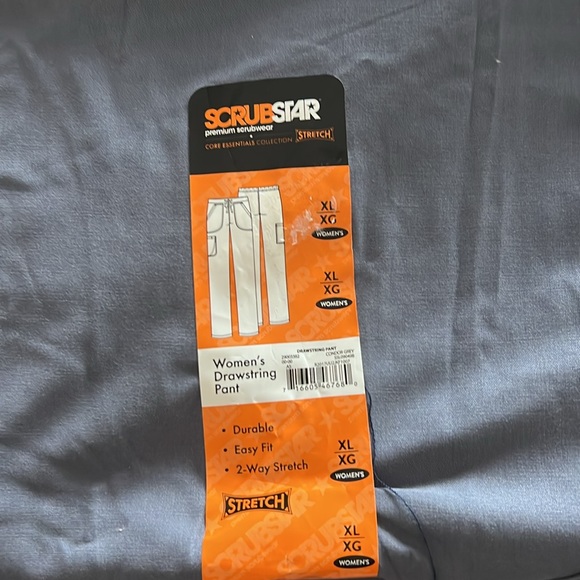 Scrub star, woman’s drawstring, scrub pants, dark gray and color, - Picture 4 of 4